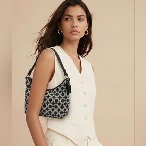Stylish Black and White Patterned Women's Bag
